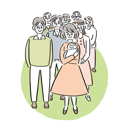 心理カウンセリング 大阪 箕面・家族のイラスト